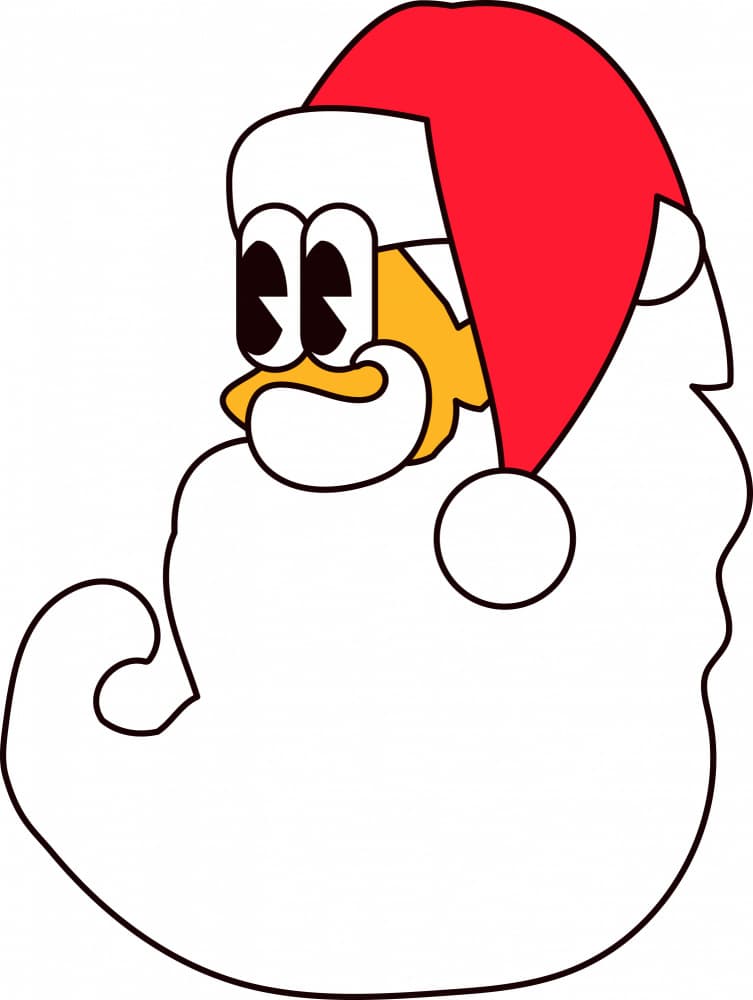 Jolly Retro Santa by Marika Barsrsind — canvas wall art