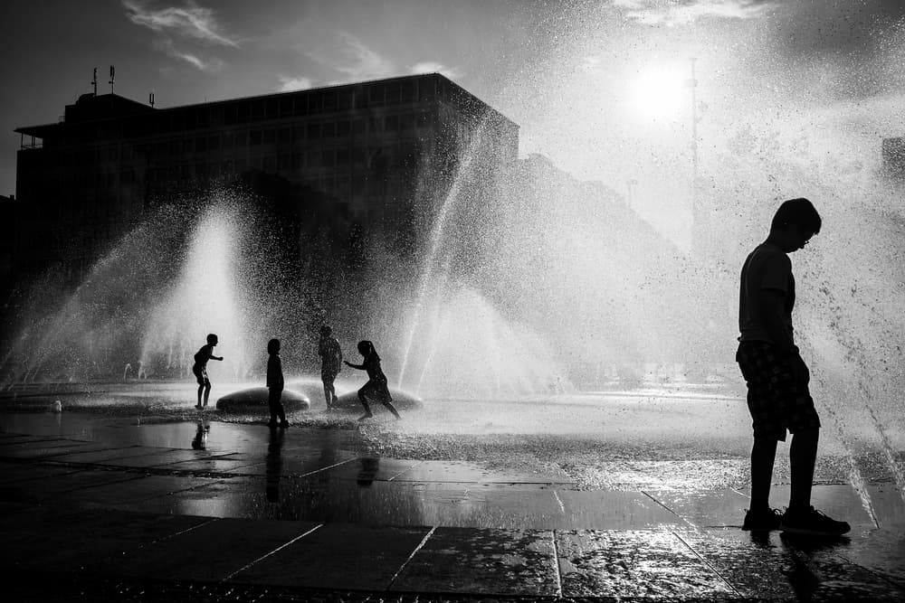 Summer Fountain Fun by Michael M. — canvas wall art