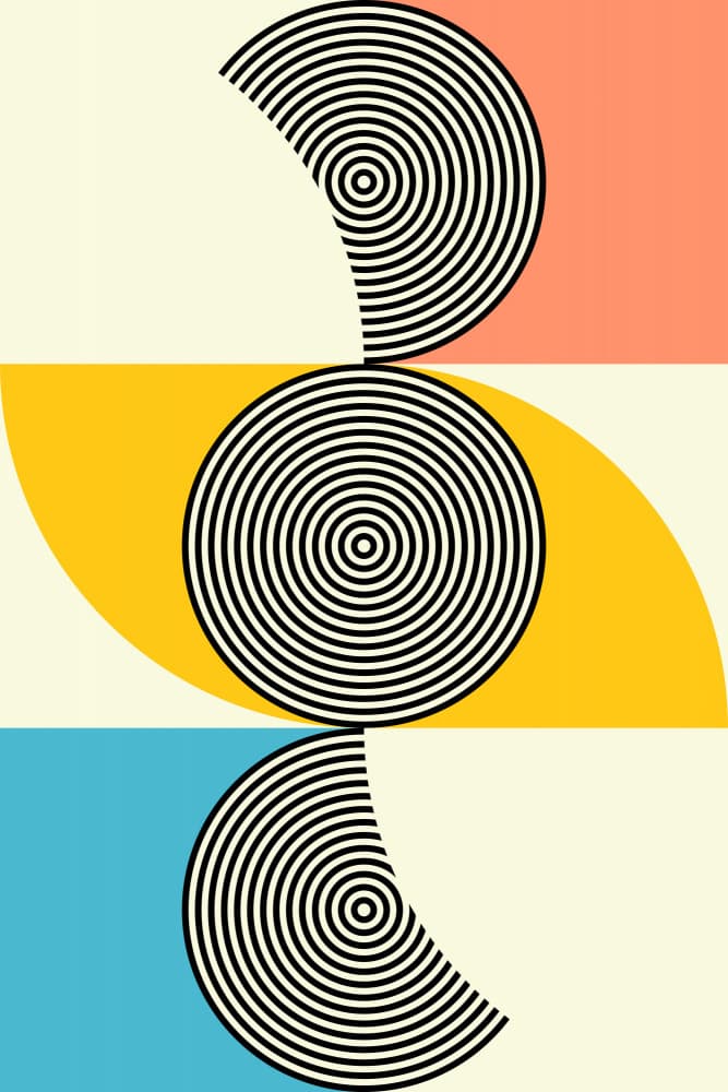 Vibrant Geometric Harmony by Petr Strnad — canvas wall art
