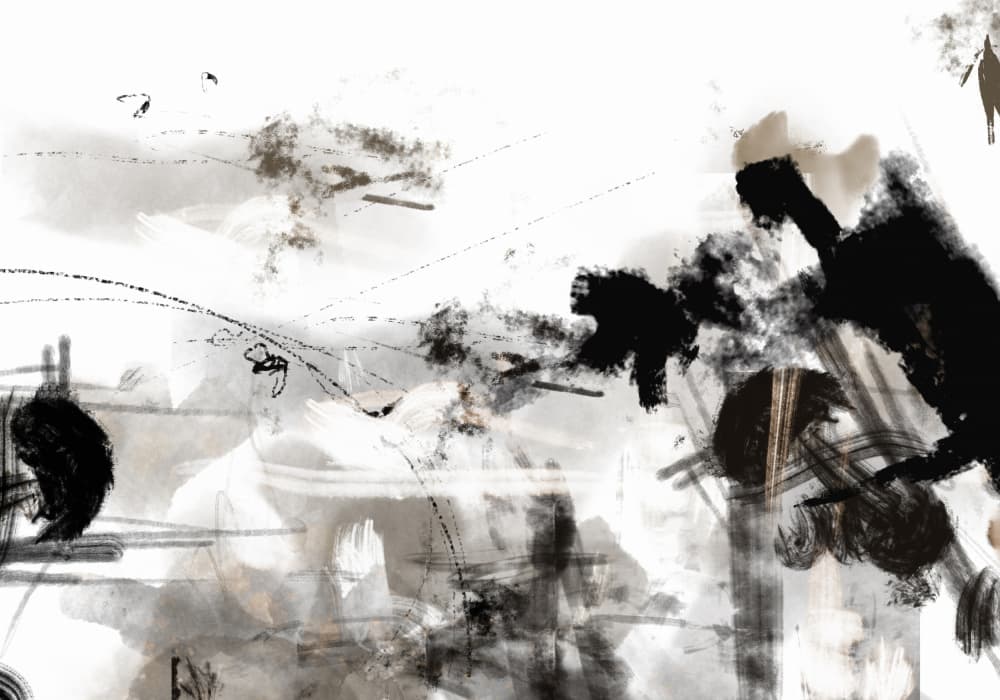 Expressive Ink Gestures by Old Artists Studio II — canvas wall art