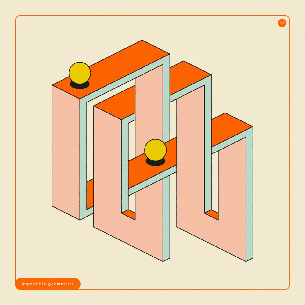 Impossible Geometric Structure by Jazzberry Blue — canvas wall art