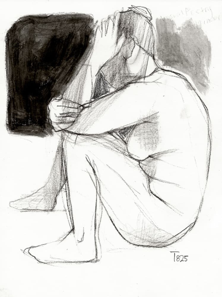 Woman in Deep Thought by Tore Bahnson — canvas wall art
