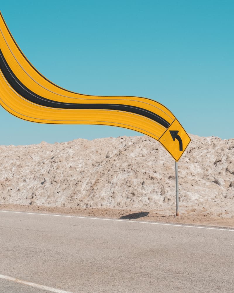 Surreal Road Turn by Tom Windeknecht — canvas wall art