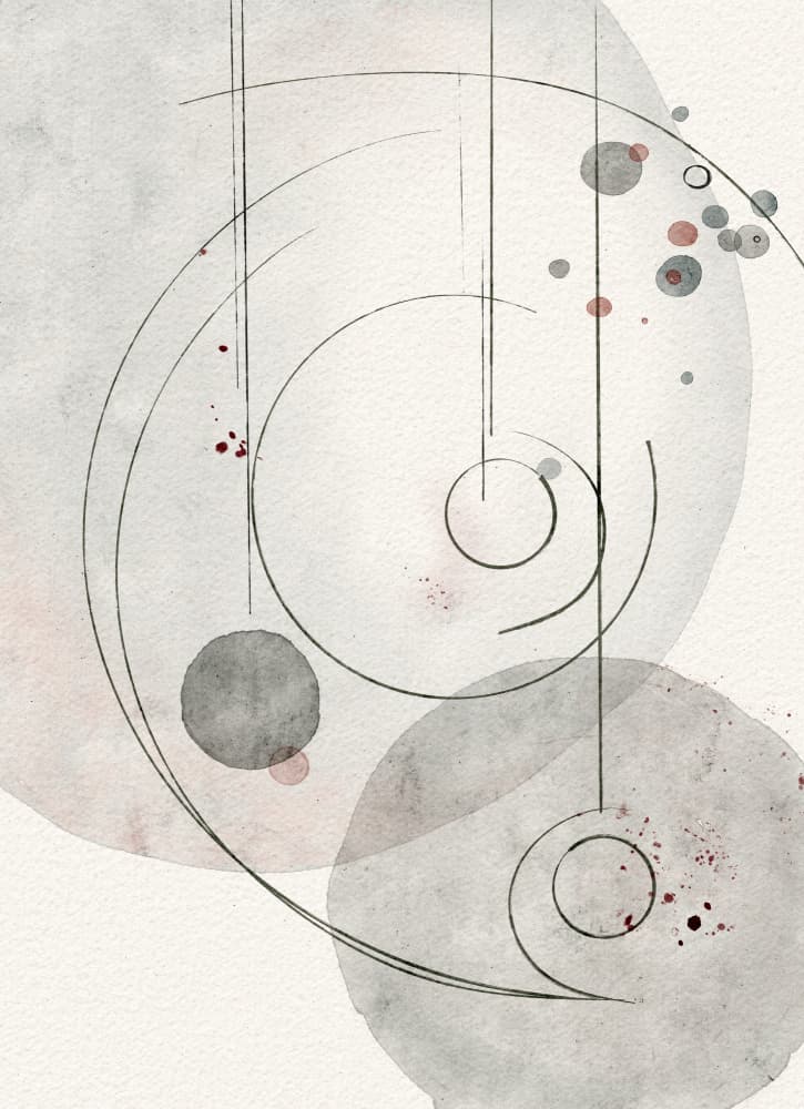 Watercolor Geometric Flow by Ankie Kooi — canvas wall art
