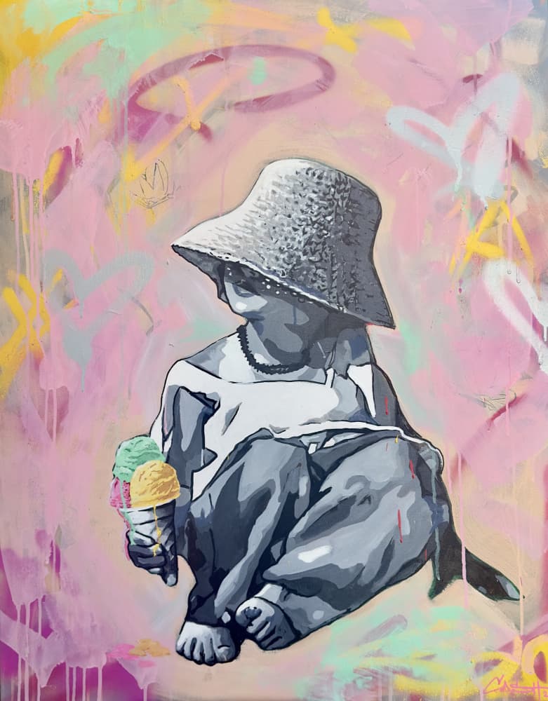 Child's Summer Ice Cream by Suzan Habib — canvas wall art