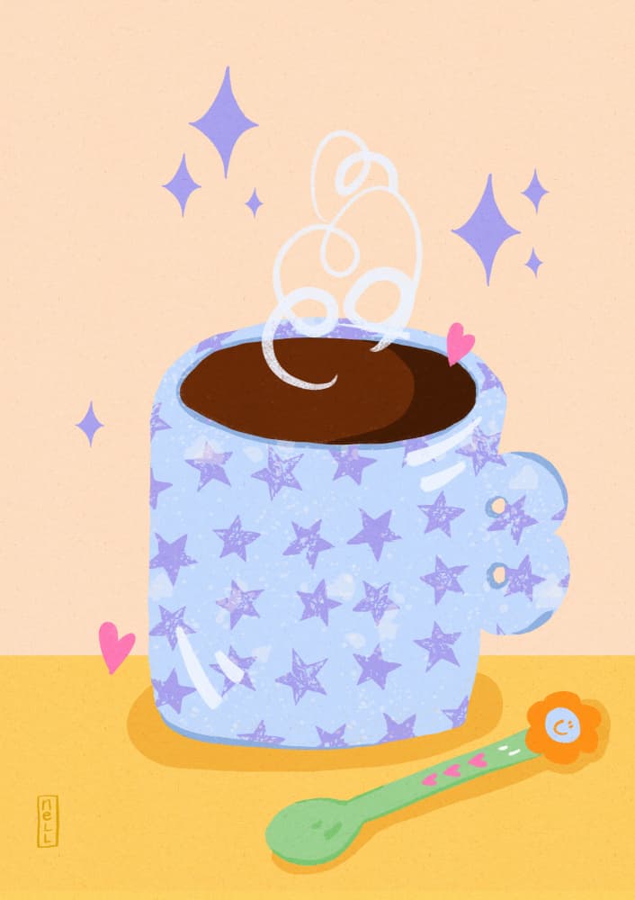 Starry Coffee Mug by Dirkie Nell — canvas wall art