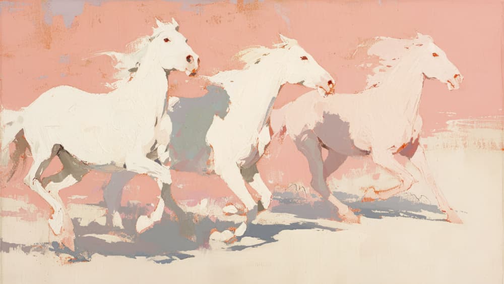 Galloping Spirits by Treechild — canvas wall art