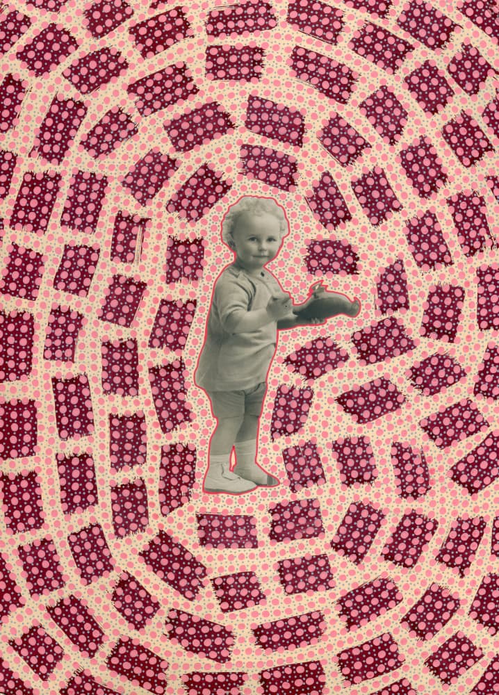 Vintage Child Pink Dream by Naomi Vona — canvas wall art