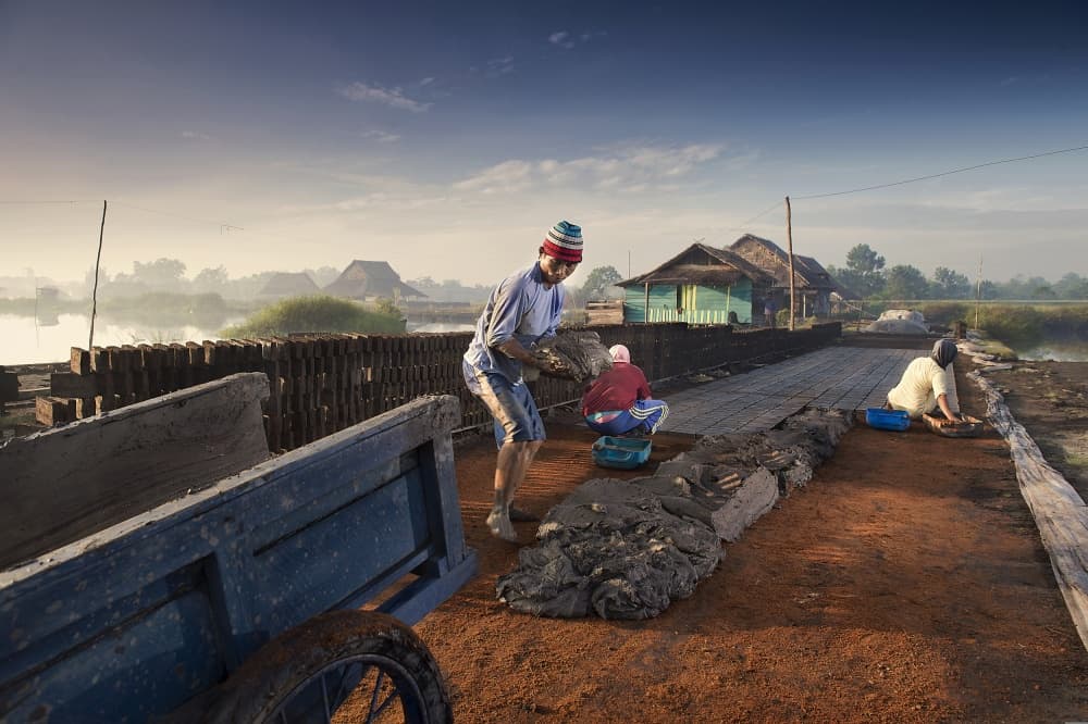 Traditional Brick Making by dodyherawan — canvas wall art
