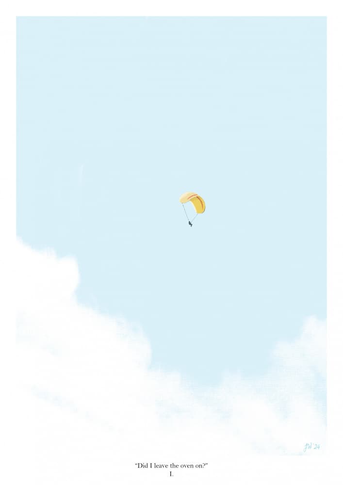 Paragliding Deep Thoughts by Jake Waldron — canvas wall art