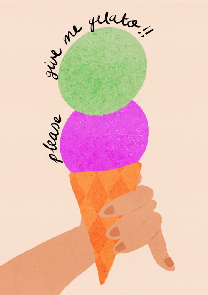 Please Give Gelato by Dirkie Nell — canvas wall art