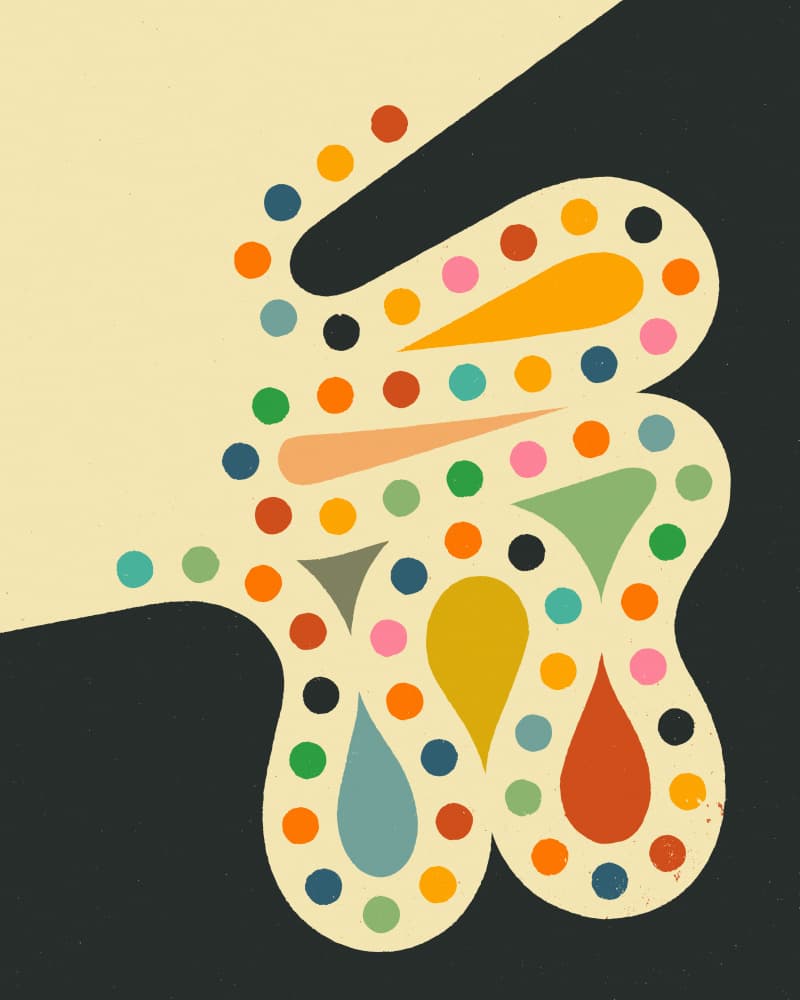 Colorful Retro Shapes by Jazzberry Blue — canvas wall art