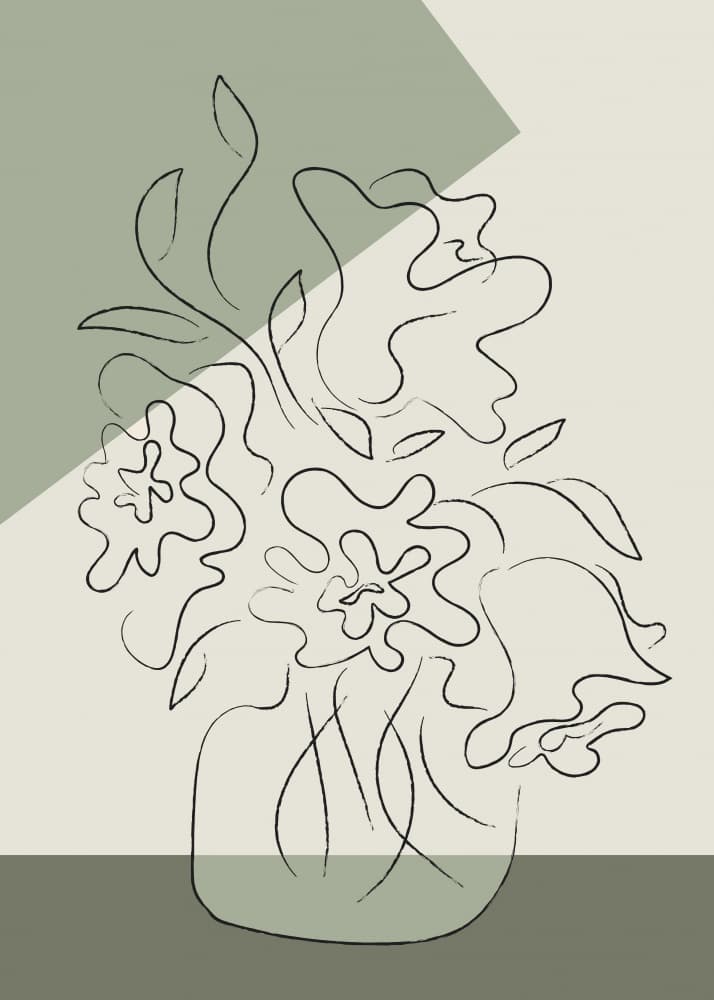 Modern Floral Vase by Old Artists Studio II — canvas wall art