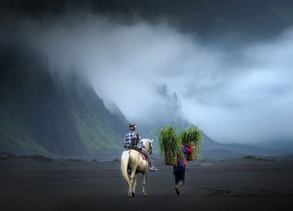Misty Mountain Journey by dodyherawan — canvas wall art