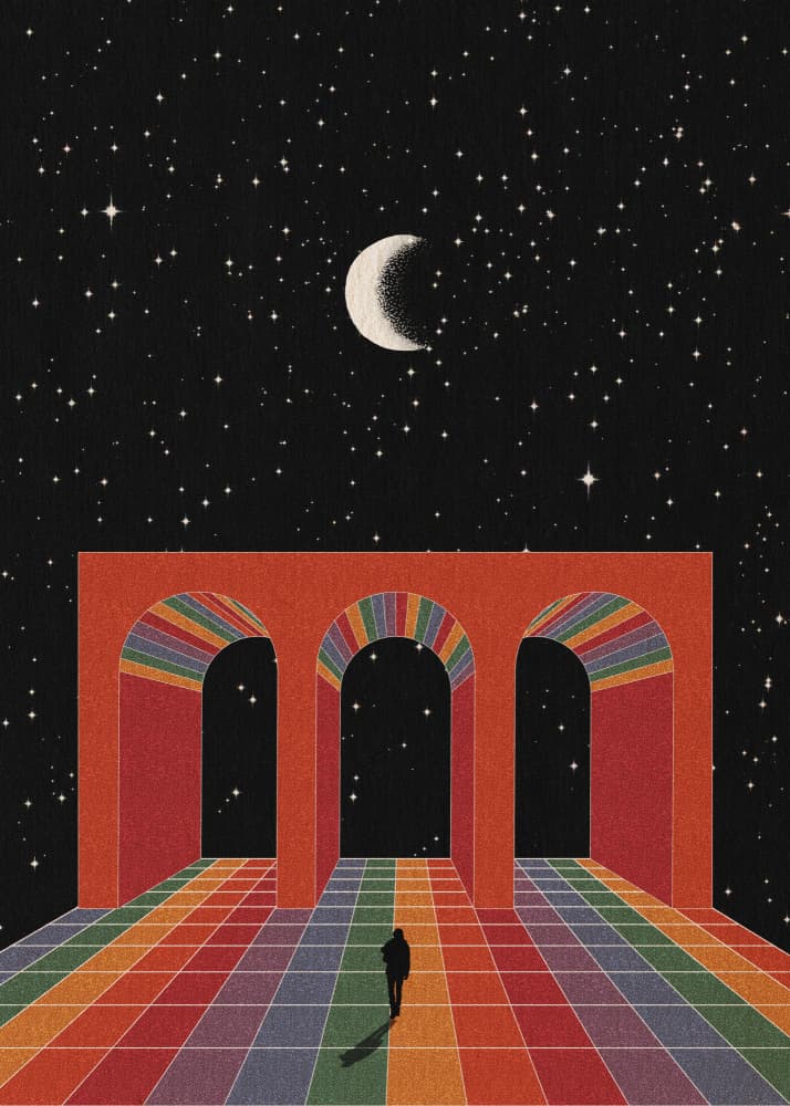Starlit Archway Journey by Nibera — canvas wall art