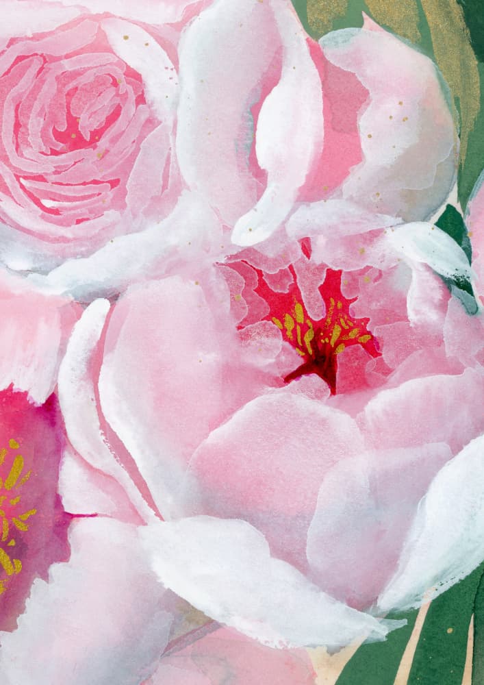 Soft Pink Peony Bloom by Rosana Laiz Blursbyai — canvas wall art