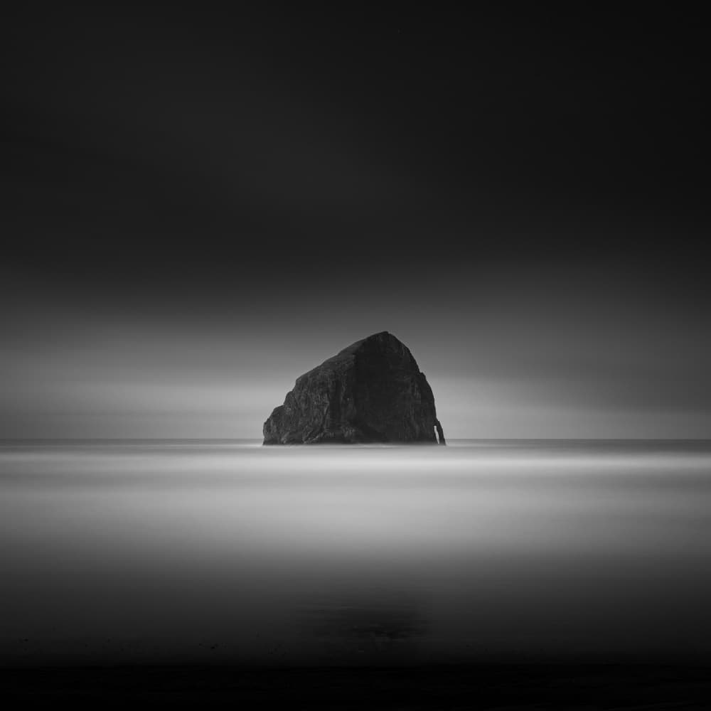 Misty Sea Stack by Tony Xu — canvas wall art