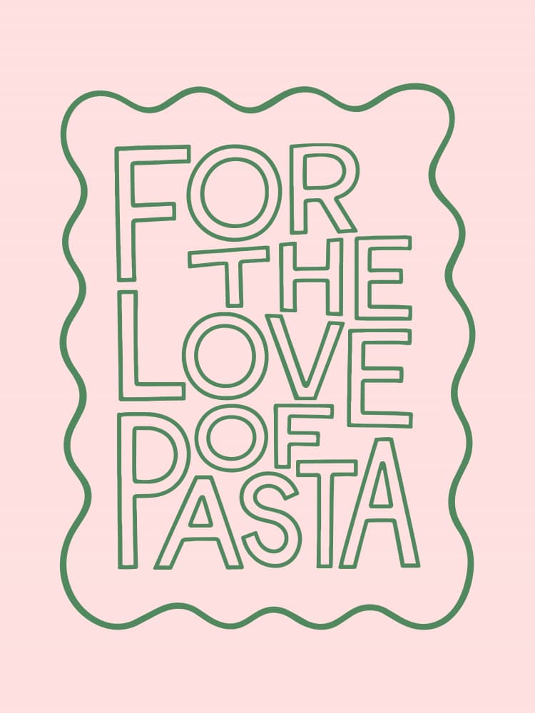 For The Love Of Pasta by Mathieu — canvas wall art