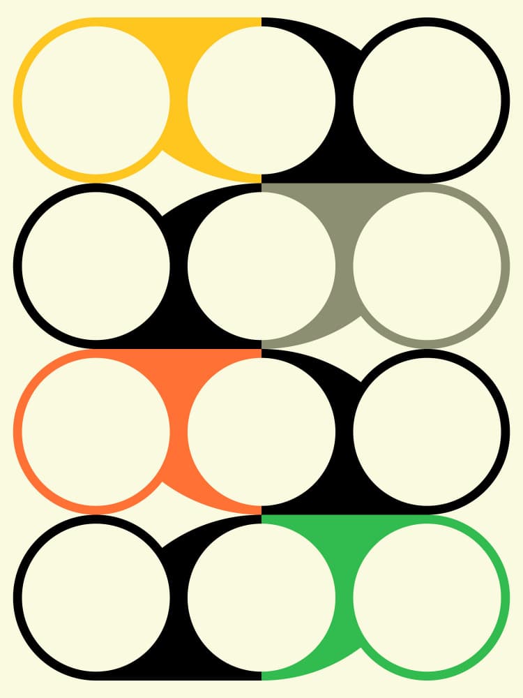 Colorful Geometric Circles by Petr Strnad — canvas wall art