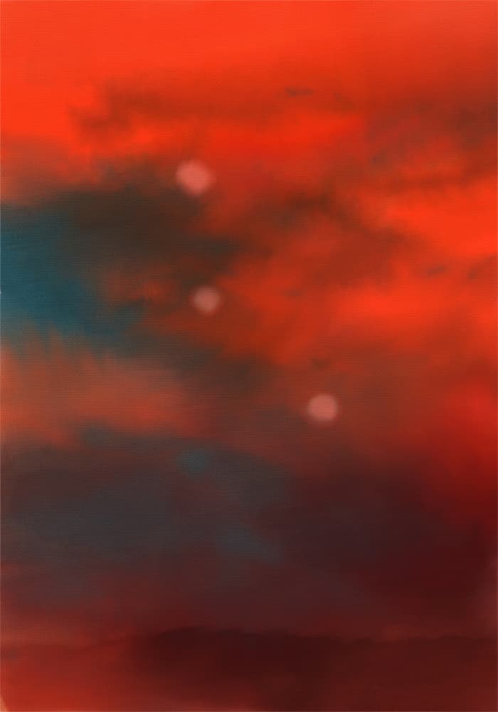 Otherworldly Red Sky by Simona Gocan — canvas wall art