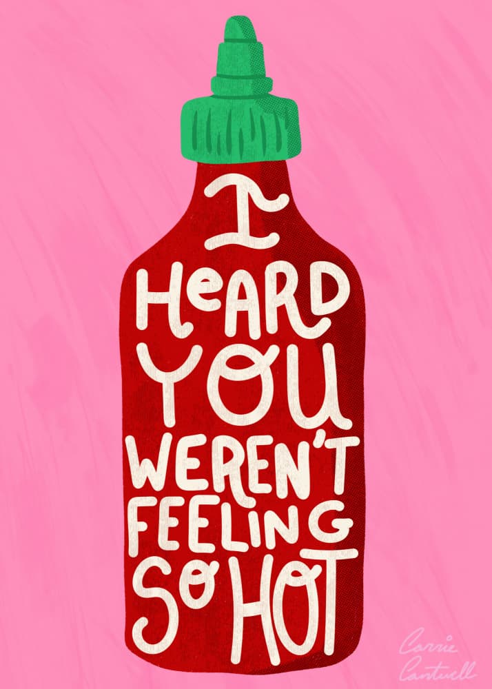 Feeling So Hot by Carrie Cantwell — canvas wall art