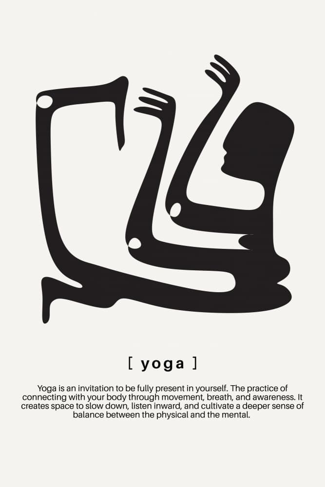 Abstract Yoga Meditation by Marianne Bassil — canvas wall art