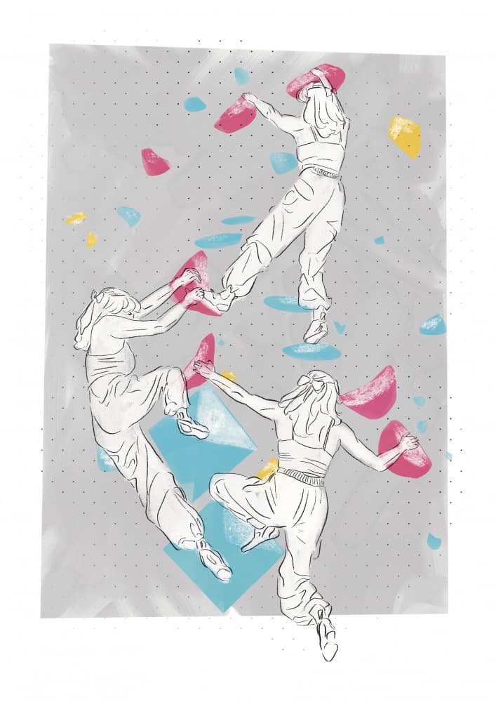 Climbing Collective by Charlotte Trudgett — canvas wall art