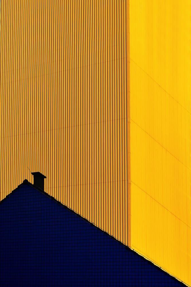 Yellow Blue Contrast by Alexander Buss — canvas wall art