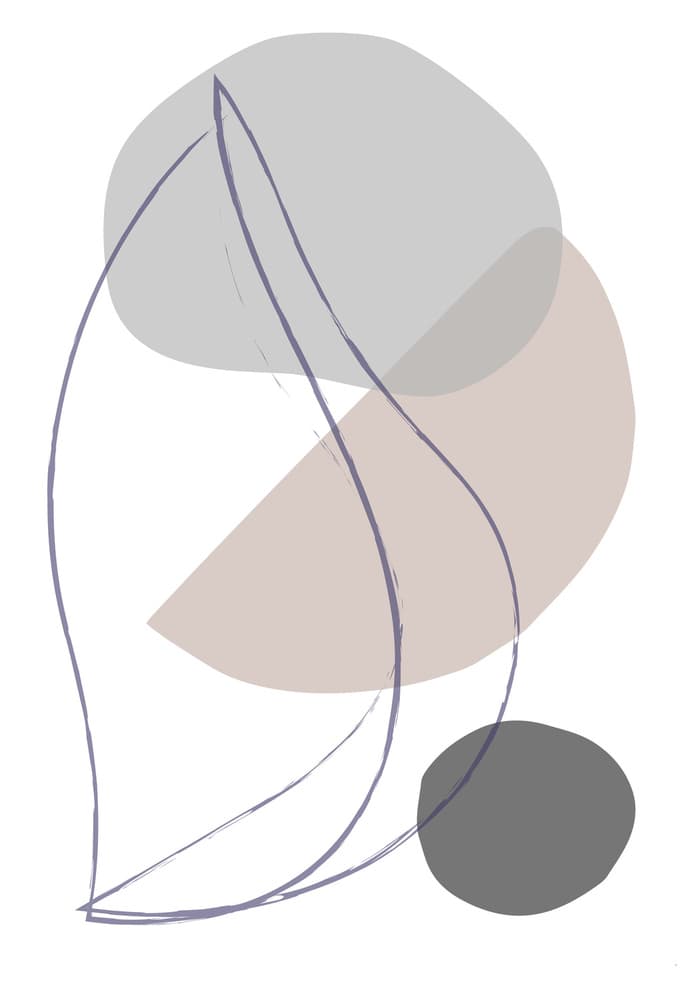 Soft Abstract Shapes by Old Artists Studio — canvas wall art
