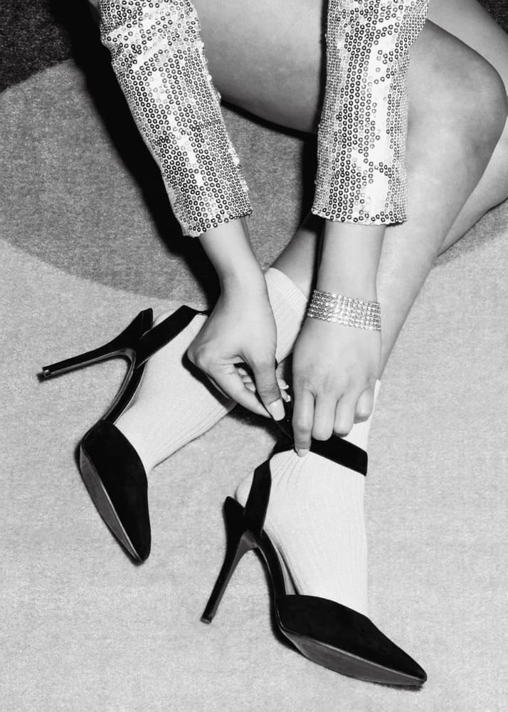 Elegant Heels And Socks by Old Artists Studio III — canvas wall art