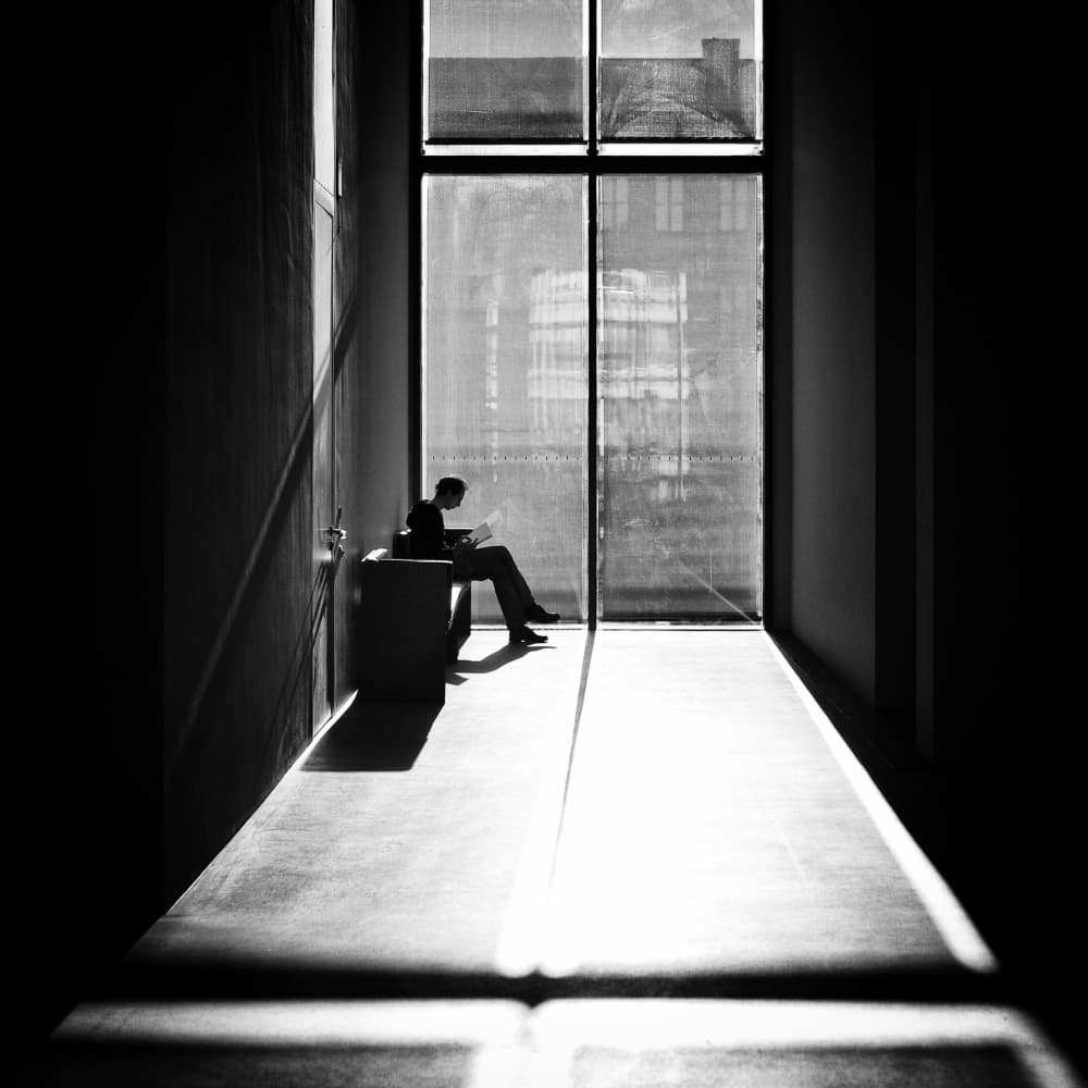 Reading in Light by Michael M. — canvas wall art