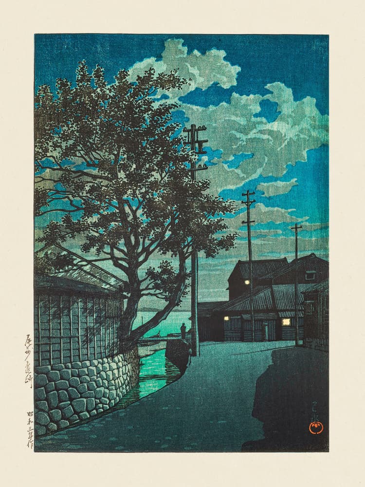 Kamezaki Bishu 1928 by Kawase Hasui — canvas wall art