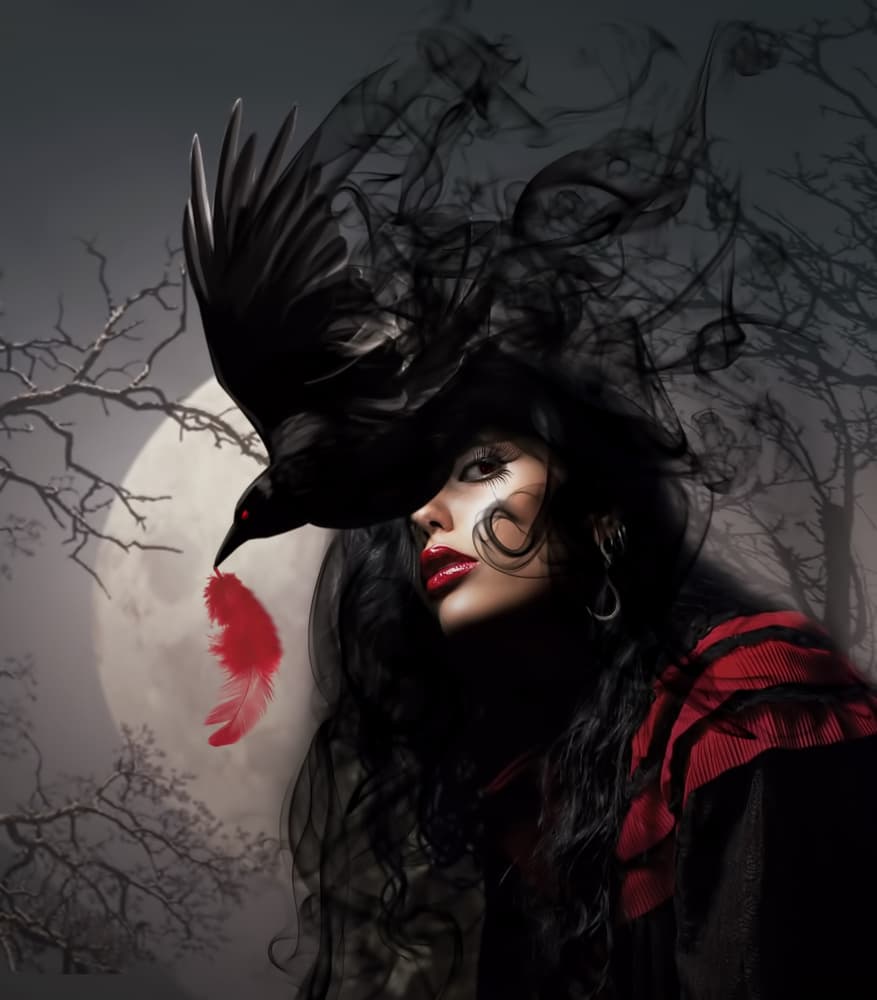 Crow by Natalia Simongulashvili   ( NATALIORION ) — canvas wall art