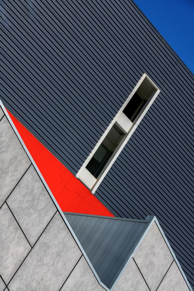 Abstract Red Architecture by Wayne Pearson — canvas wall art