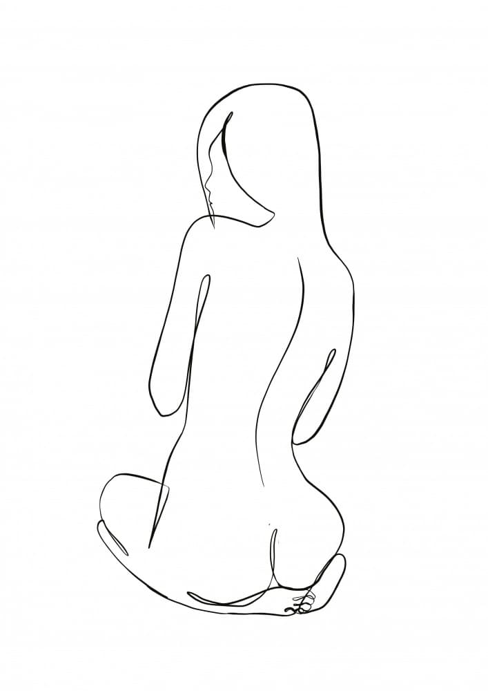 Serene Nude Lines by Lila &amp; Lola — canvas wall art