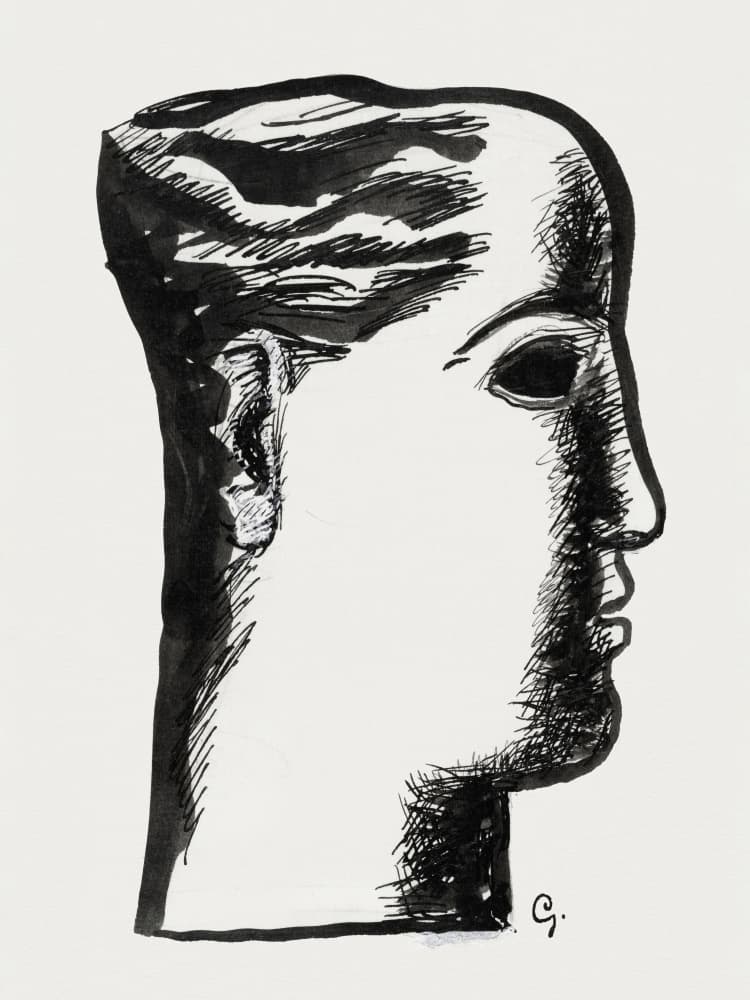 Women's Head (ca. 1891–1941) by Leo Gestel — canvas wall art