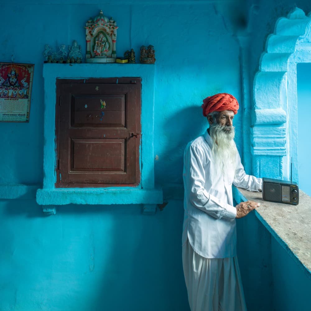Blue Room Elder by Chan Kim — canvas wall art