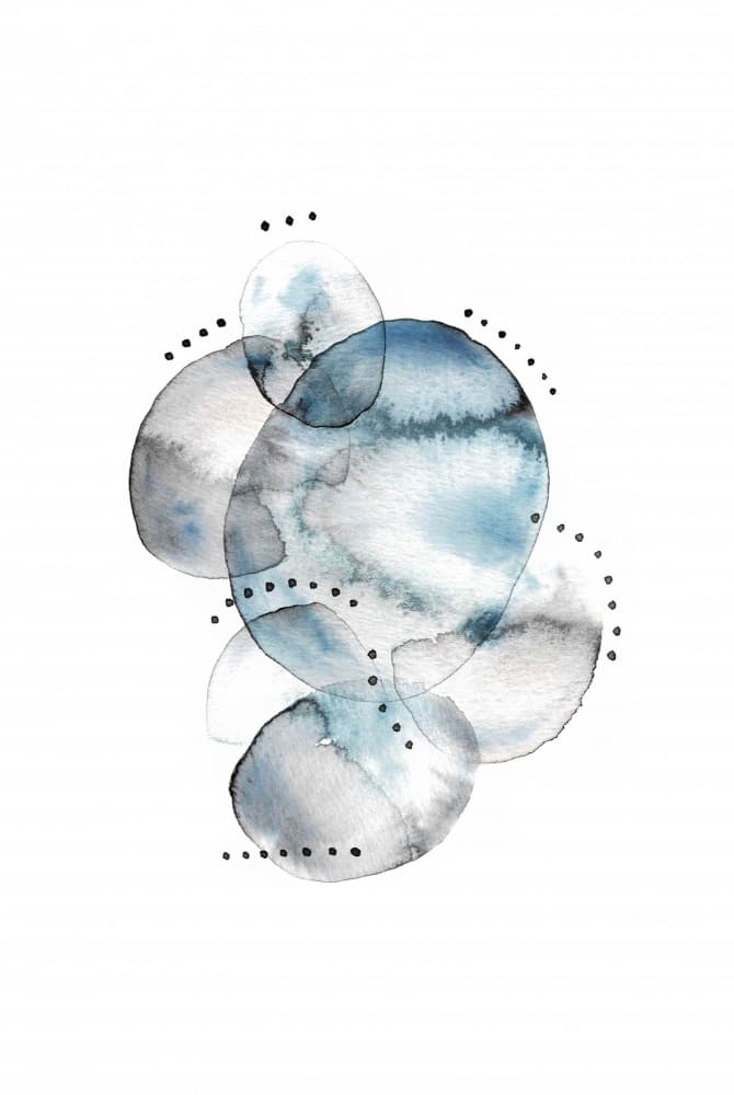 Serene Watercolor Shapes by Fabiana Silveira — canvas wall art