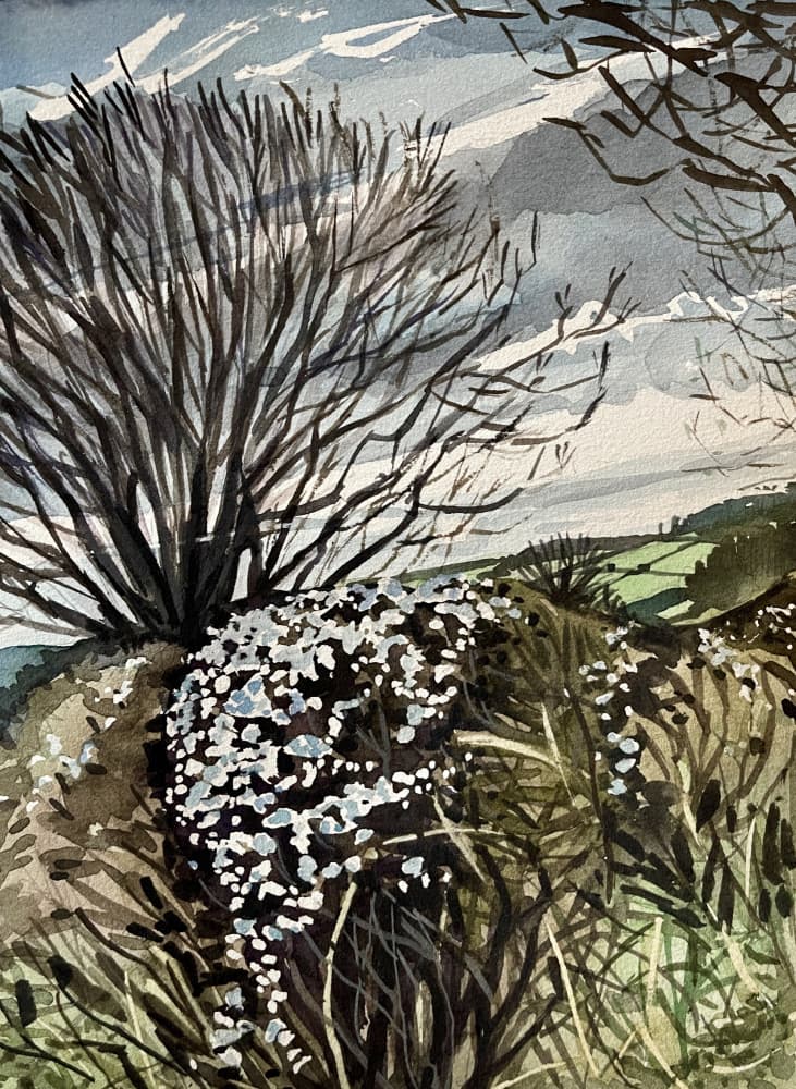 Winter Countryside Bloom by Luisa Millicent — canvas wall art