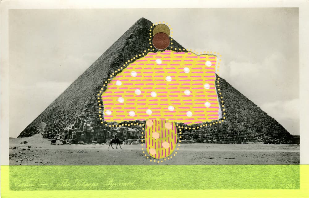 Surreal Desert Mushroom by Naomi Vona — canvas wall art