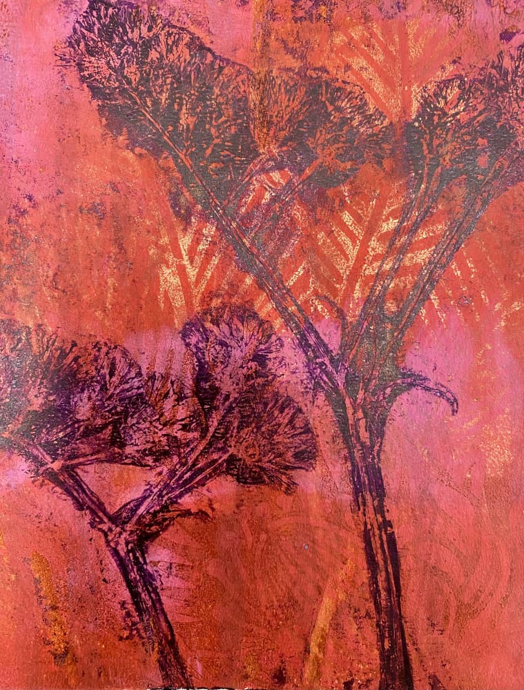 Vibrant Abstract Trees by Berit Pihl — canvas wall art