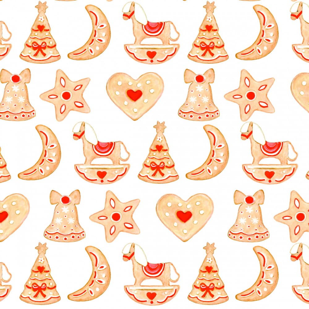 Festive Gingerbread Cookies by Renate Holzner — canvas wall art