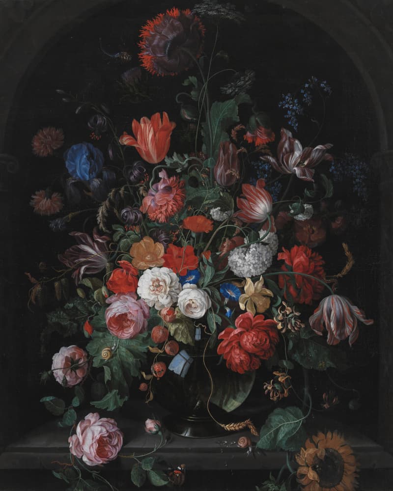 Flower Piece by Hendrik Schoock — canvas wall art