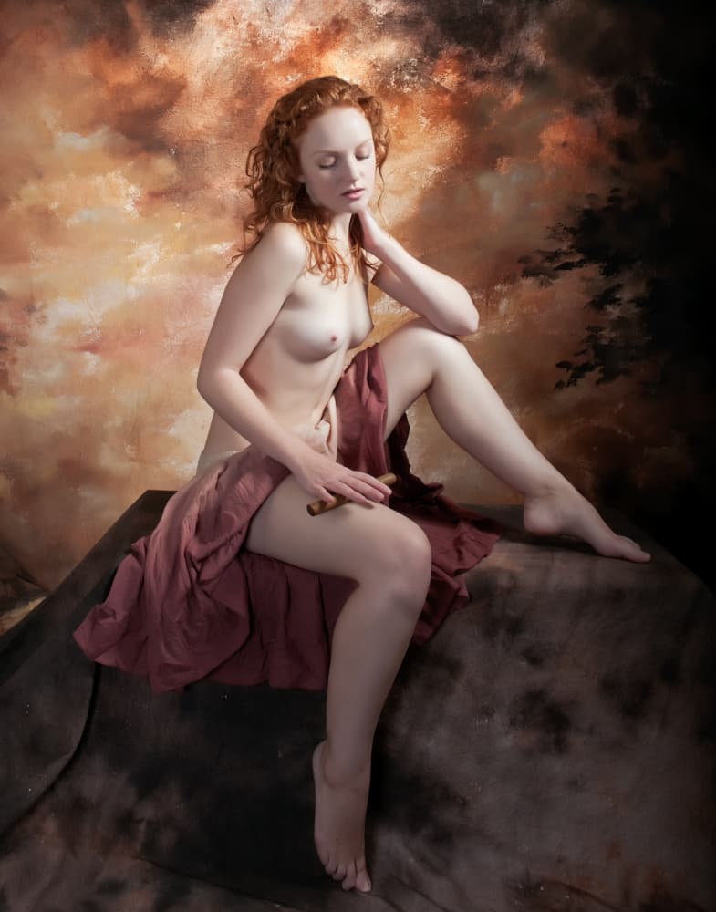 Contemplative Nude Figure by Peter Turner — canvas wall art
