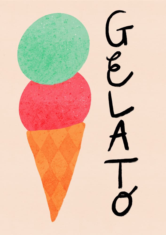 Sweet Gelato Treat by Dirkie Nell — canvas wall art