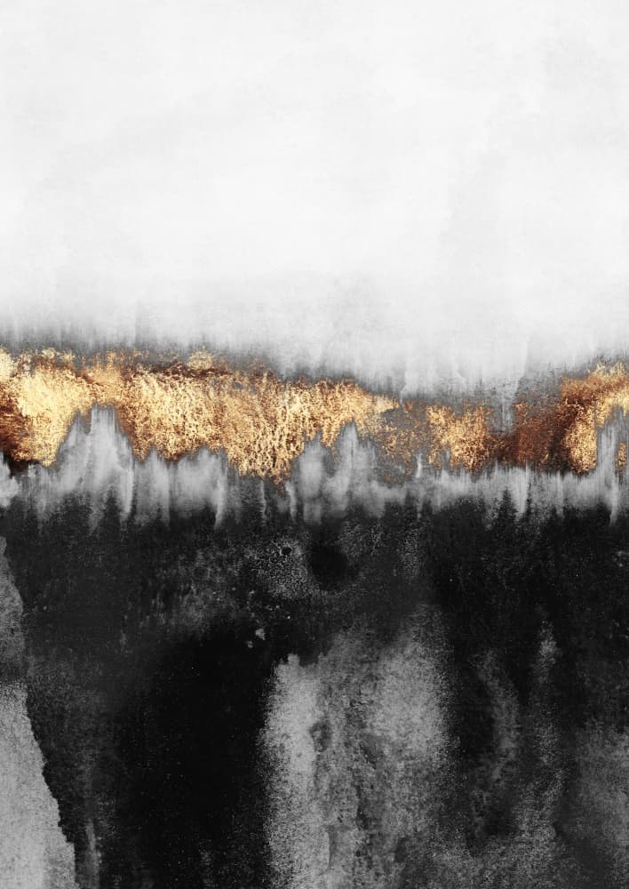 Liquid Gold Divide by Elisabeth Fredriksson — canvas wall art