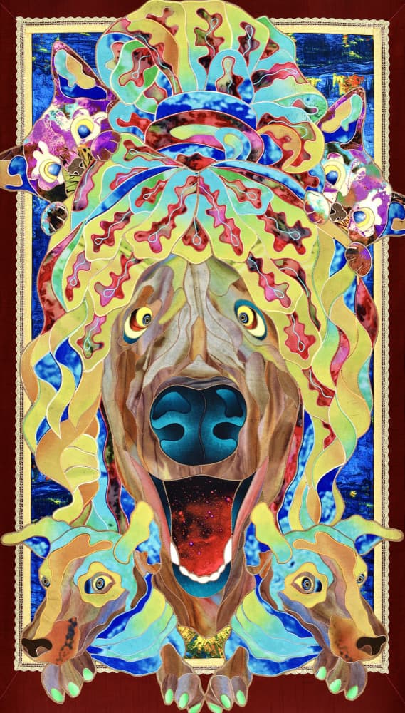 Colorful Fantasy Dogs by Kostyantin Malginov — canvas wall art