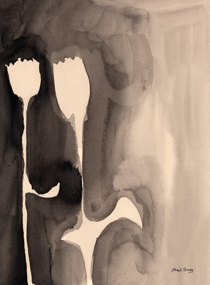Fluid Sepia Forms by Janel Bragg — canvas wall art