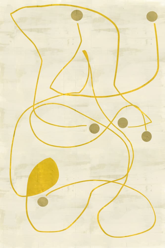 Abstract Golden Lines by casa cartissi — canvas wall art