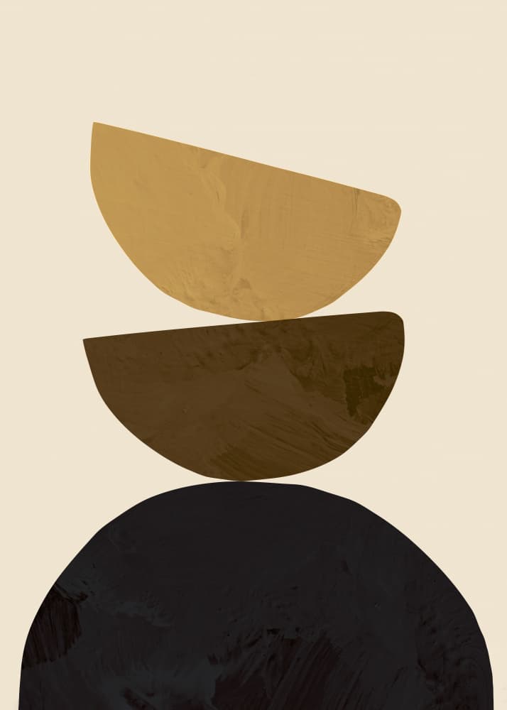 Stacked Earthy Forms by Old Artists Studio — canvas wall art